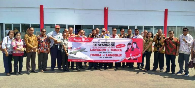 Perdana, Maskapai Wings Airlines Layani Rute Timika-Langgur PP