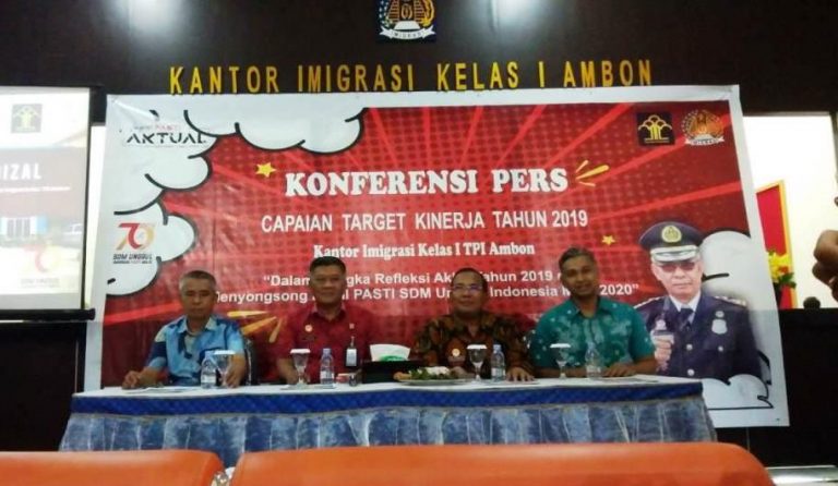 Kantor Imigrasi Kelas I TPI Ambon Rilis Capaian Tenaga Kerja 2019