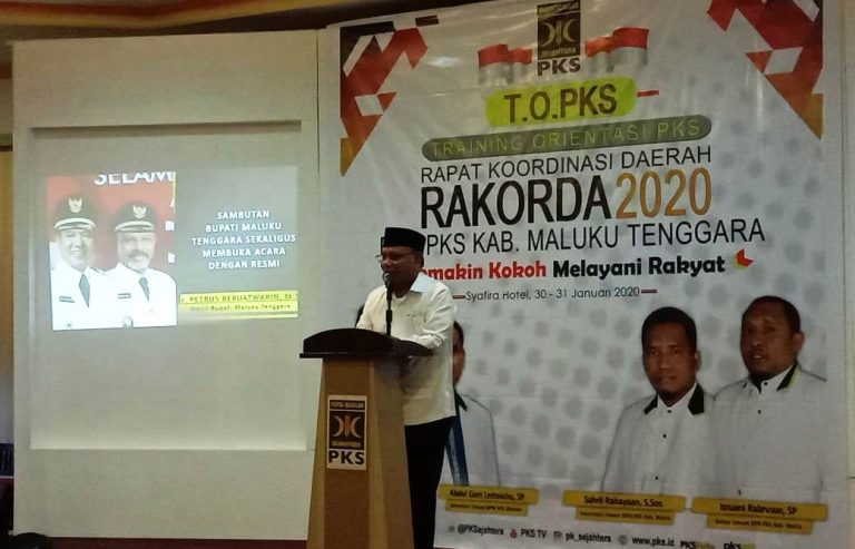 Wakil Bupati Malra Buka T.O dan Rakorda PKS Kabupaten Malra