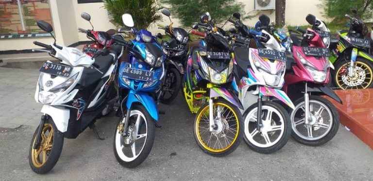 Balap Liar, Polresta Ambon Kandangkan 39 Sepeda Motor