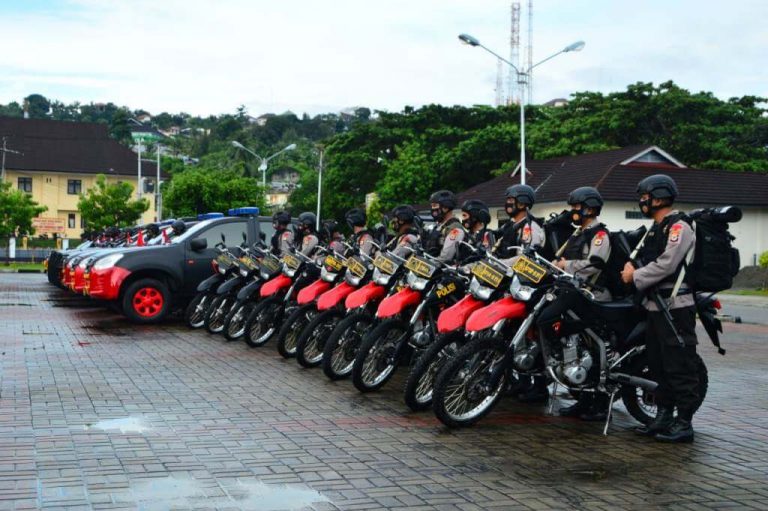 Sebagai Power On Hand Pimpinan, Brimob Maluku Gelar Pasukan dan Peralatan