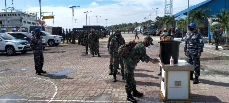 86 Personil Satuan Tugas Teritorial Tiba di Pelabuhan Yos Sudarso Tual