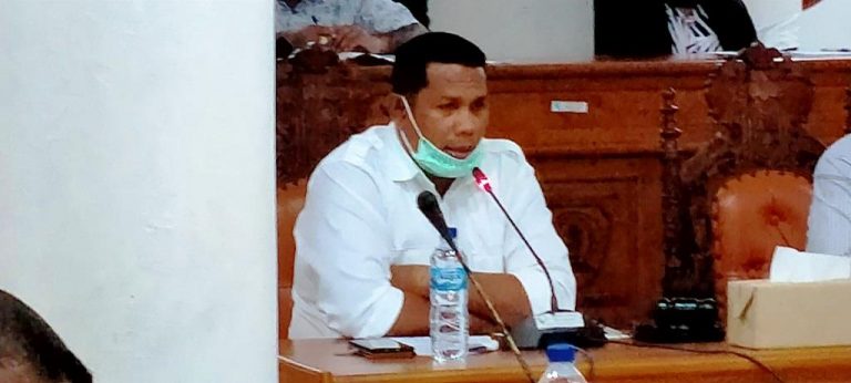Wakil Ketua Badan Anggaran DPRD Kabupaten Maluku Tenggara yang juga adalah Wakil Ketua DPRD Malra Albert Efruan, dalam pertemuan antara Badan Anggaran dan Tim Anggaran Pemerintah Daerah di ruang rapat Komisi III, Sabtu (15/8/2020).