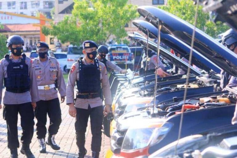 Satuan Brimob Polda Maluku menggelar apel kesiapsiagaan dalam rangka mengantisipasi perkembangan Sitkamtibmas di wilayah Hukum Polda Maluku, Rabu (17/2/2021).