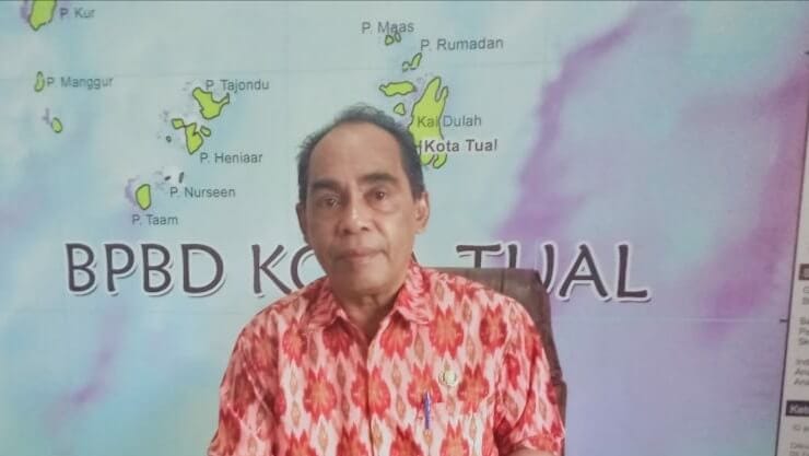 Kepala Badan Penanggulangan Bencana Daerah (BPBD) Kota Tual, Asis S.H Reliubun