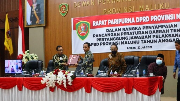 Paripurna Virtual, Gubernur Maluku Sampaikan Ranperda Pertanggungjawaban APBD Tahun 2020