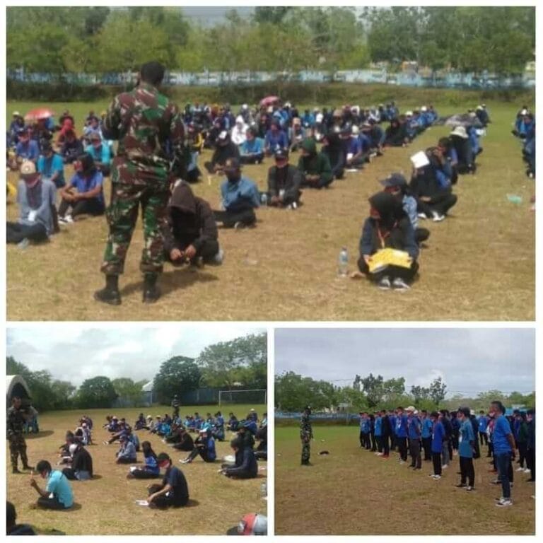 Kodim 1503/Tual Latih Mahasiswa Baru Polikant