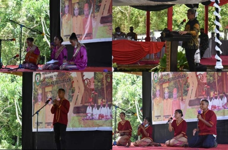 Jelang peringatan hari Nen Dit Sakmas, Pemerintah Kabupaten Maluku Tenggara menggelar rupa-rupa lomba kesenian. Lomba dilaksanakan di Makam Nen Dit Sakmas, Ohoi (Desa) Semawi, Kamis (2/9/2021). Foto: Labes Remetwa