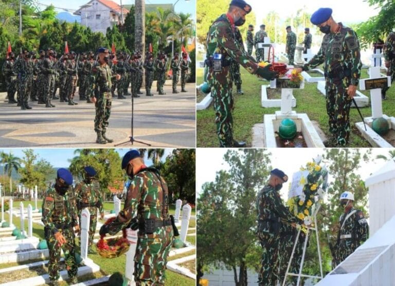 Jelang HUT Brimob ke – 76, Dansat Brimob Polda Maluku Pimpin Ziarah Rombongan