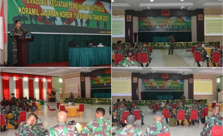 Korem 151/Binaiya gelar Evaluasi Kegiatan Binter Koramil Jajaran