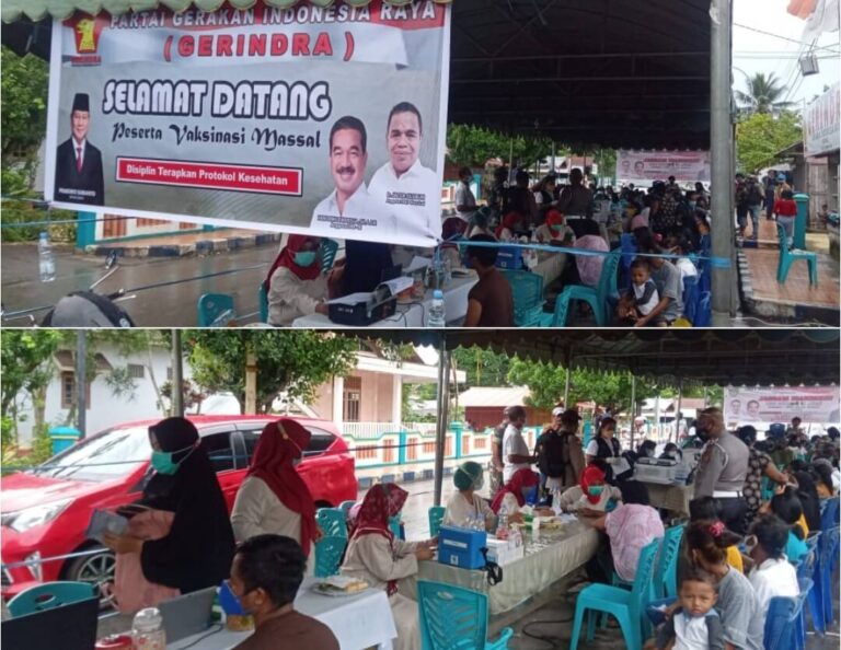 DPC Gerindra Tual Kembali Gelar Program Vaksinasi
