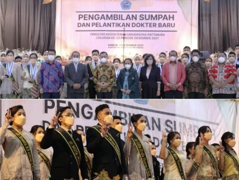 Fakultas Kedokteran Unpatti Lantik 57 Lulusan Dokter, Berikut Pesan Dekan