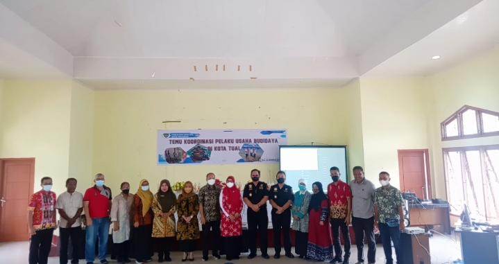 Dinas Perikanan Tual Gelar Temu Koordinasi Pelaku Usaha Budidaya Lokal