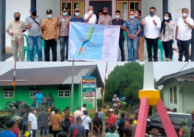 Bupati Malra M. Thaher Hanubun turun langsung di Ohoi Bombay Kecamatan Kei Besar dan Ohoi Weduar Kecamatan Kei Besar Selatan, untuk menangani masalah pembangunan jalan di dua ohoi tersebut, Kamis (3/12/2021). Foto: Labes Remetwa
