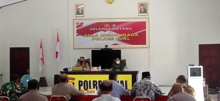 Gelar Rakor Percepatan Vaksinasi, Kapolres Tual: Kita Akan Lakukan Razia Vaksin