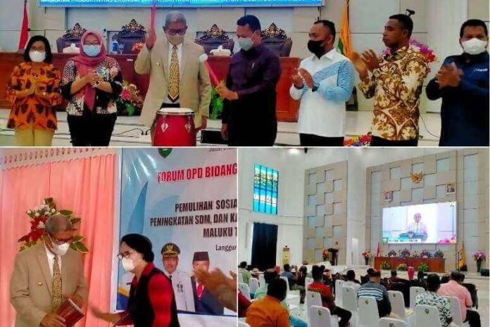 Pemerintah Kabupaten Maluku Tenggara menggelar forum Organisasi Perangkat Daerah (OPD/SKPD) Dinas Pekerjaan Umum, Dinas Pariwisata, dan Dinas Pendidikan, Sabtu (19/2/2022). Foto: Labes Remetwa