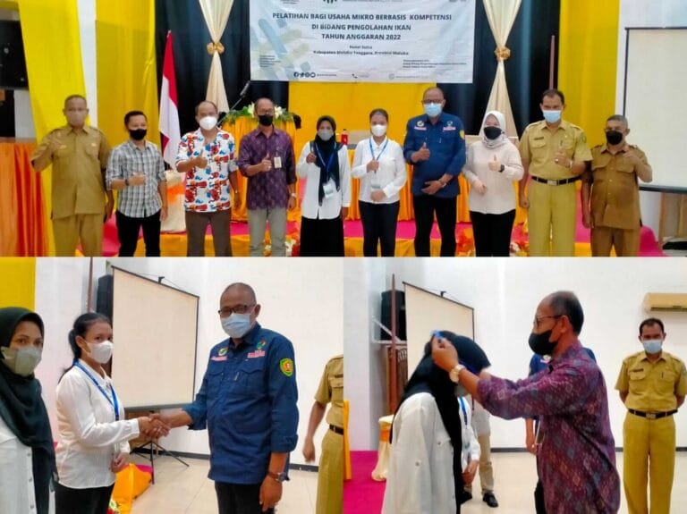 Kementerian Koperasi, Usaha Kecil, dan Menengah (Kemenkop UKM) RI membikin pelatihan pengolahan ikan di Hotel Suita Langgur, Kabupaten Maluku Tenggara, Provinsi Maluku, selama tiga hari, 21-23 Maret. Foto: Labes Remetwa