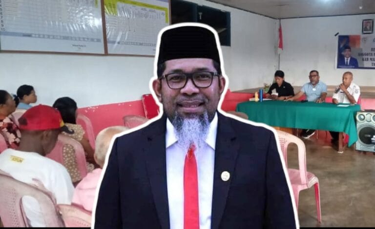 Wakil Ketua DPRD Kabupaten Maluku Tenggara Yohanis Bosko Rahawarin melaksanakan reses di Ohoi Ngayub dan Ohoi Namar, Kecamatan Manyeuw, Rabu (20/7/2022). Foto: Dokpri