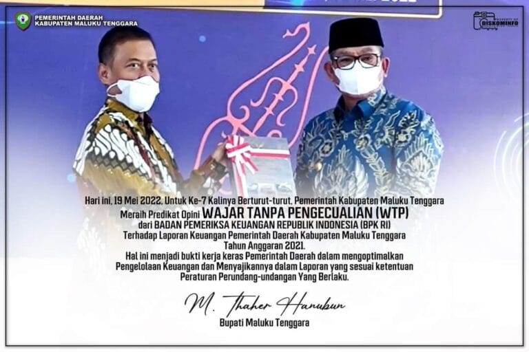 Bupati Hanubun: Raih Opini WTP Jadi Bukti Kerja Keras Pemkab Malra