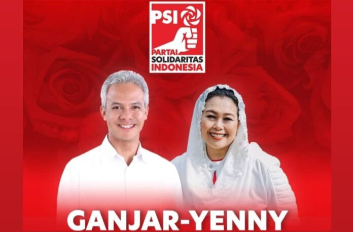Ganjar Pranowo dan Yeni Wahid (Gambar: PSI)