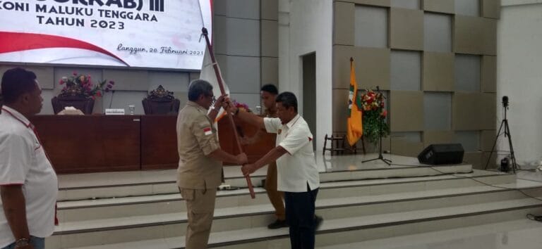 Hanubun Resmi Kembali Jadi Ketua Umum KONI Malra Periode 2023-2027