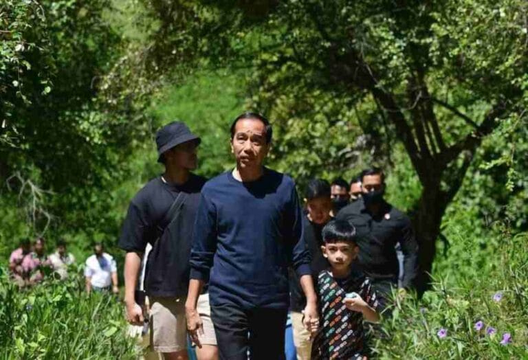 Presiden Jokowi saat meninjau lokasi wisata dan UMKM di Labuan Bajo jelang KTT ASEAN ke-42. (Setkab RI)