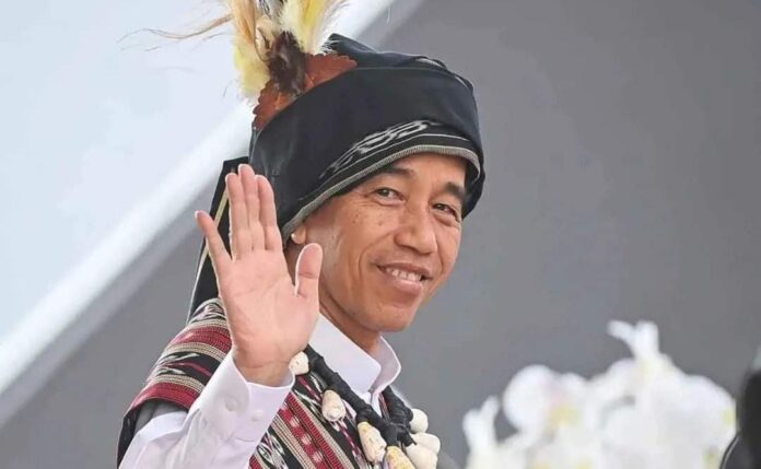 Presiden Jokowi saat tiba do Kompleks Parlemen, Rabu (16/8/2023(. (Gambar Antara)