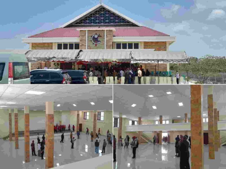 Gedung Pesparawi di Jln. Langgur-Debut, Langgur, Kei Kecil, Malra, Maluku, Selasa (10/10/2023). Foto: Labes Remetwa