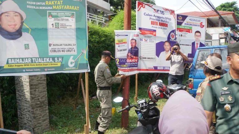 Bawaslu Gandeng Pemkot Ambon Tertibkan APK di Lokasi Yang Langgar Aturan