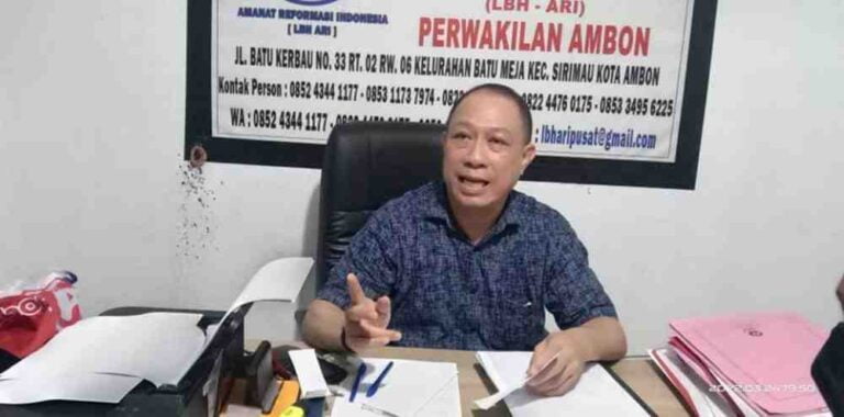Pengacara senior Lukman Matutu, sekaligus Ketua LBH ARI. Foto: Dharapos.com