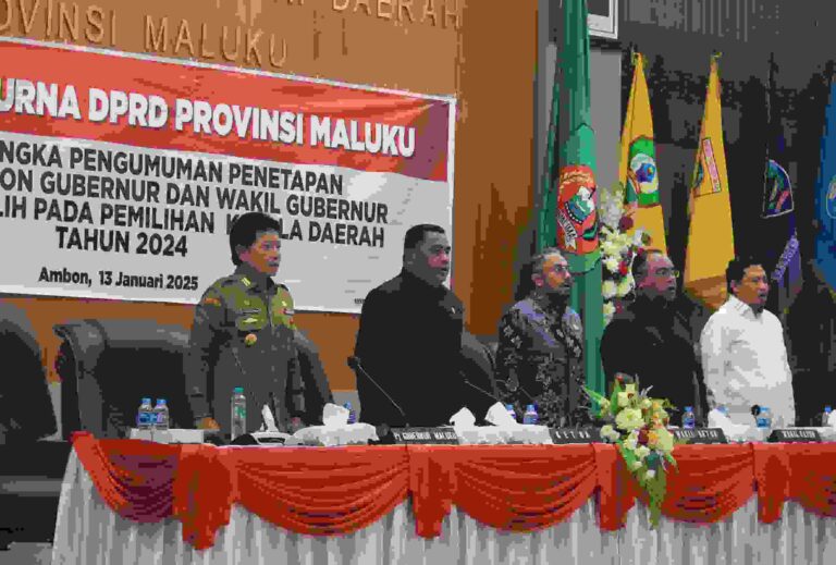 Sadali Ie Hadiri Rapat Paripurna Pengumuman Penetapan Gubernur dan Wakil Gubernur Maluku Terpilih