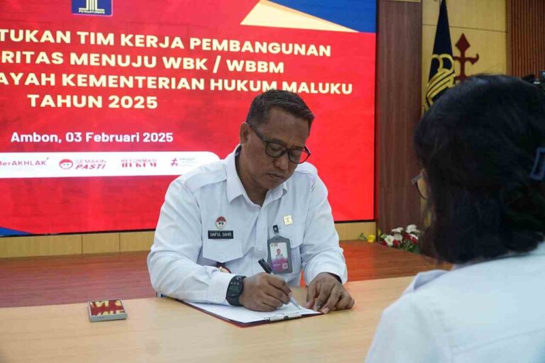 Langkah Awal Raih Wbbm, Kemenkum Maluku Gelar Asesmen Jaring Tim Pokja Pembangunan Zi 2025