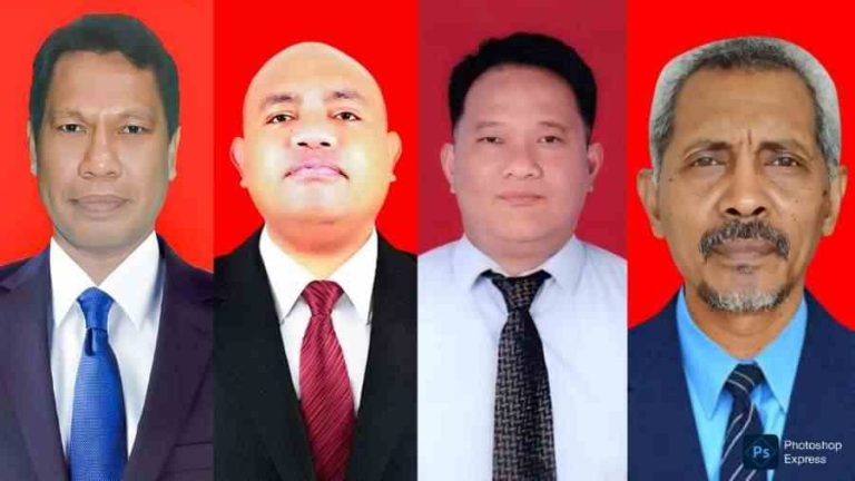 Empat Bakal Calon Direktur Polikant 2025. Kiri ke kanan: Dr. Usman Madubun, S.Pi., M.Si., Roberto M. K. Teniwut, SE., MM., Bruri B. Tumiwa, S.P., M.Si., Glenty B. A. Somnaikubun, S.Kom. M.M.